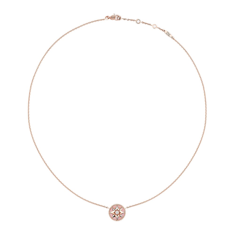 Collier Or Rose Et Opale Dior Rose Des Vents JRDV95007 Lepage