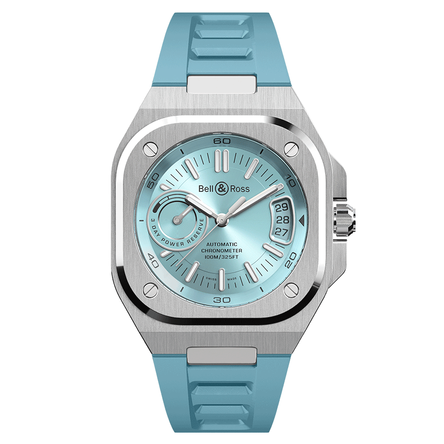 Bell Ross BR X5 Ice Blue Steel Automatique Caoutchouc 41 Mm Lepage