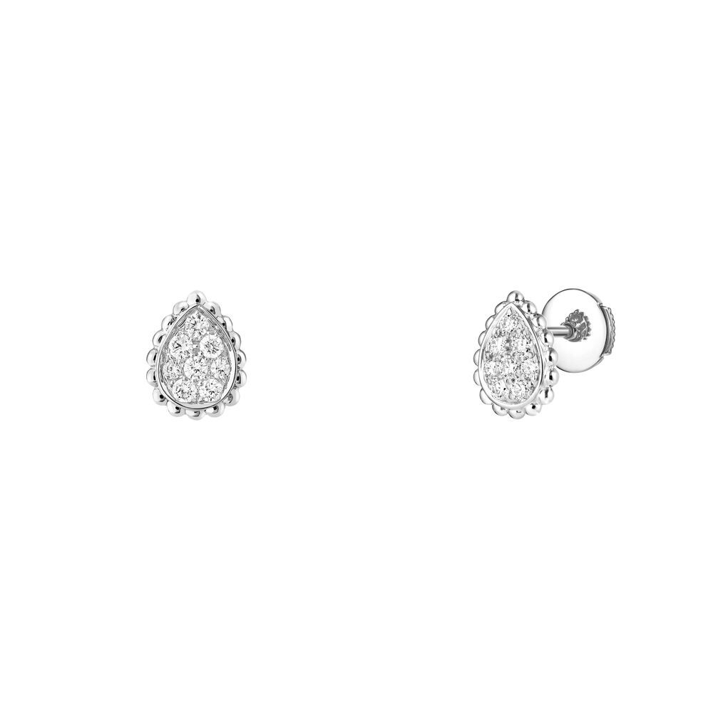 Puces D Oreilles Boucheron Serpent Boh Me Xs Or Blanc Diamants Lepage