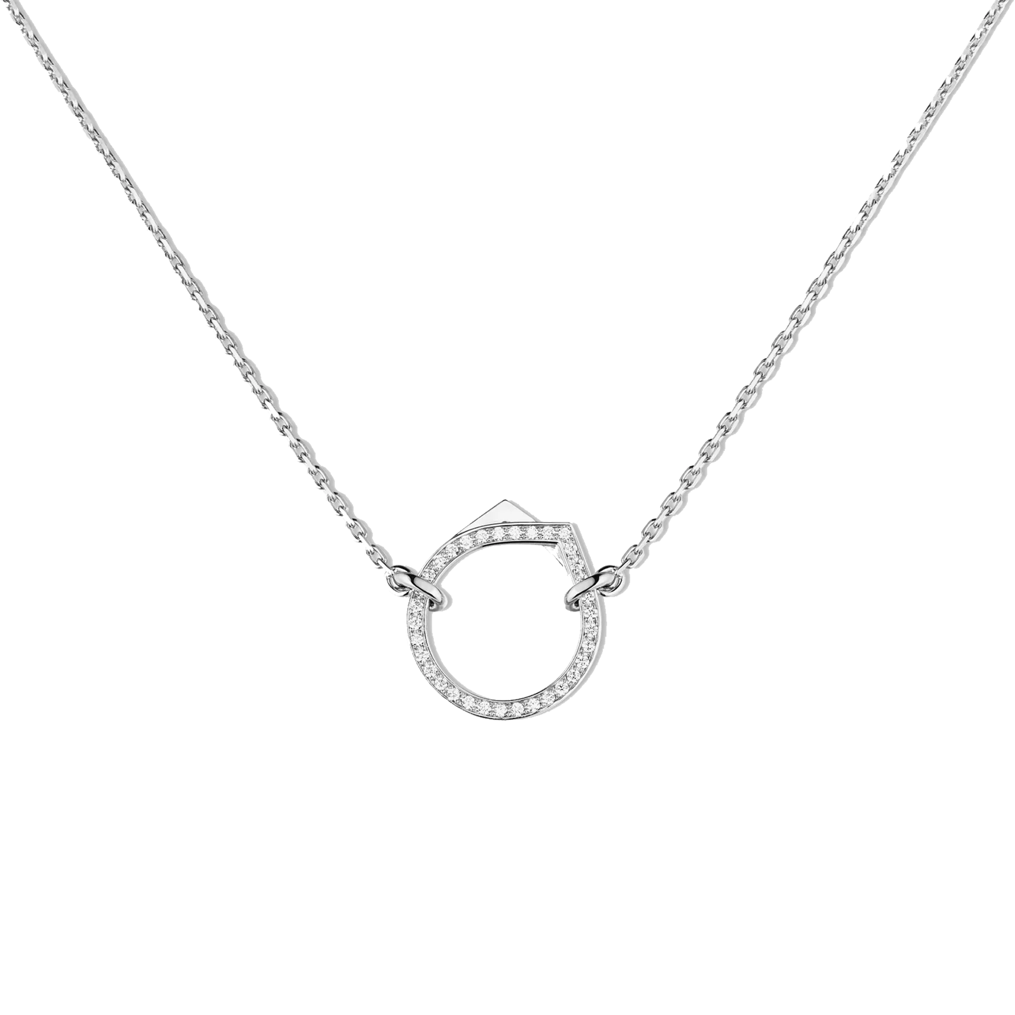 Collier Reposi Antifer Pavé en or blanc et diamants Lepage