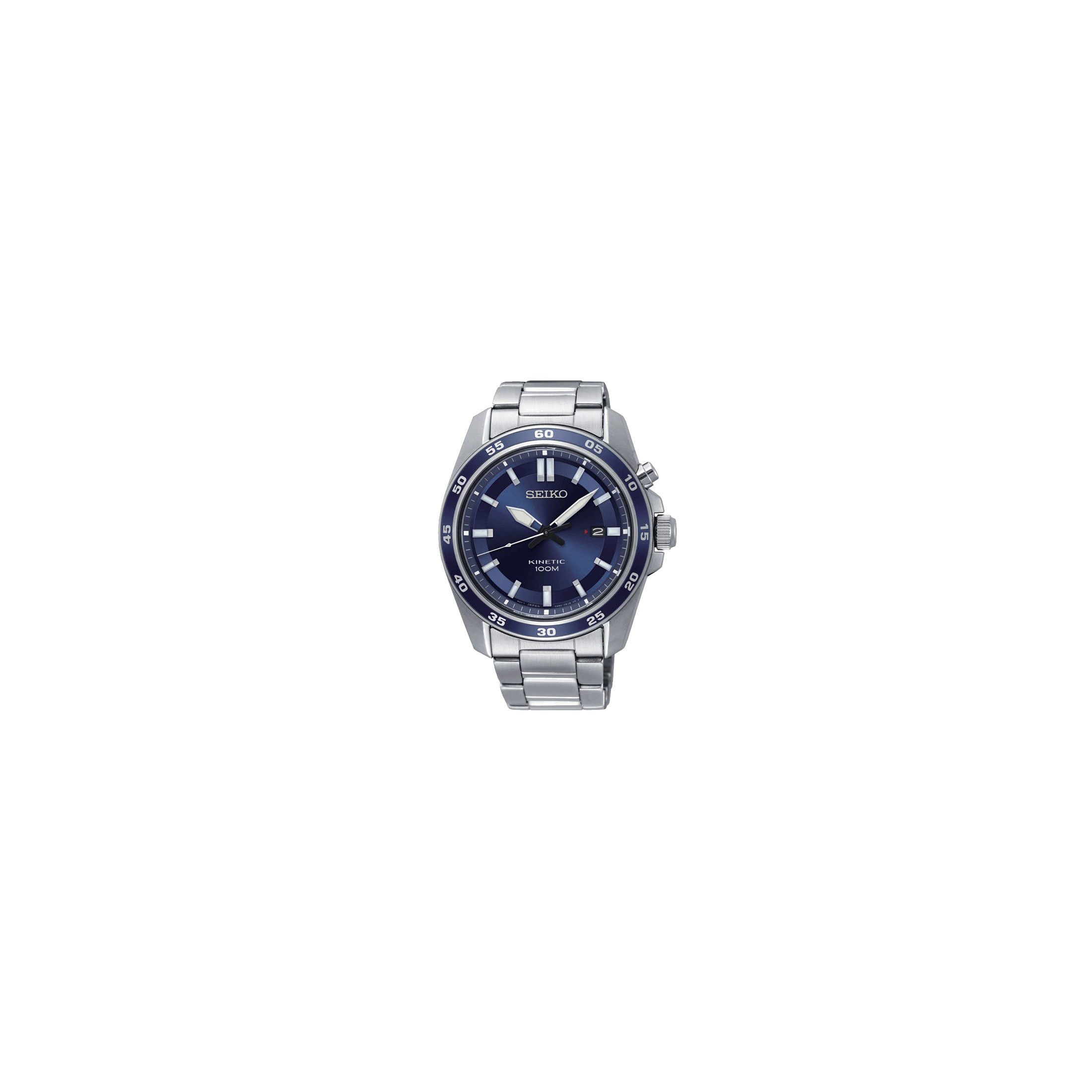 Seiko kinetic hot sale 100m blue