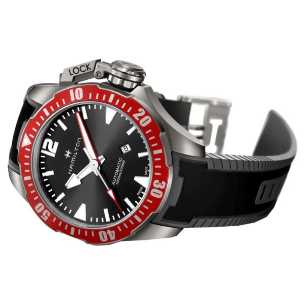 Hamilton khaki navy outlet frogman titanium