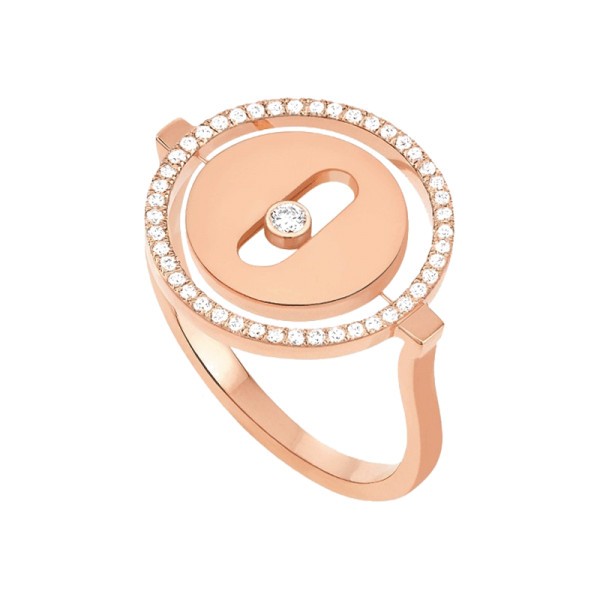 Bague Messika Lucky Move Petit Modèle Or Rose Diamants 7470R - Lepage