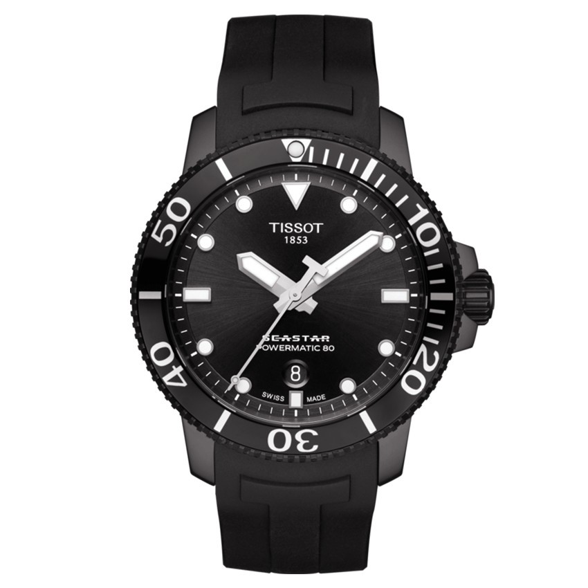 Montre Tissot T Sport Seastar 1000 Powermatic 80 all black 43 mm