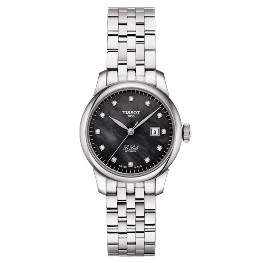 Montre Tissot T Classic Le Locle Automatic Lady cadran nacre noire