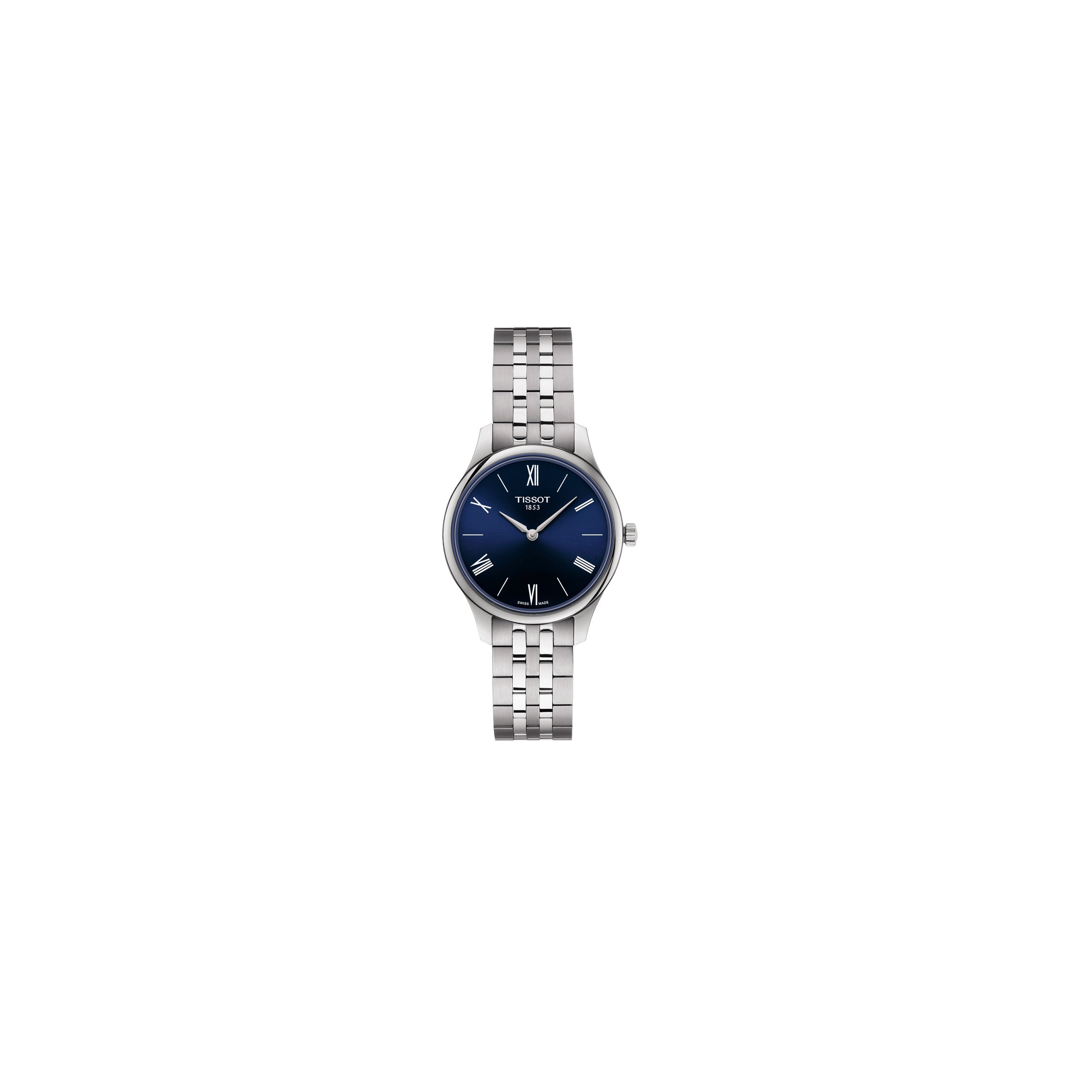 Montre Tissot T Classic Tradition Lady quartz cadran bleu bracelet