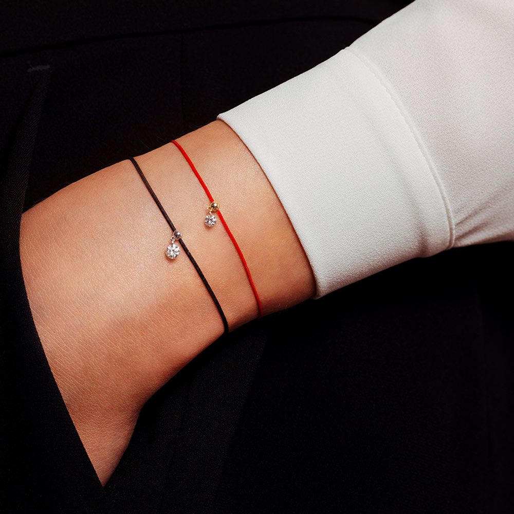 Monica Vinader Linear Disc Charm Cord Bracelet, Black/Silver at John Lewis  & Partners