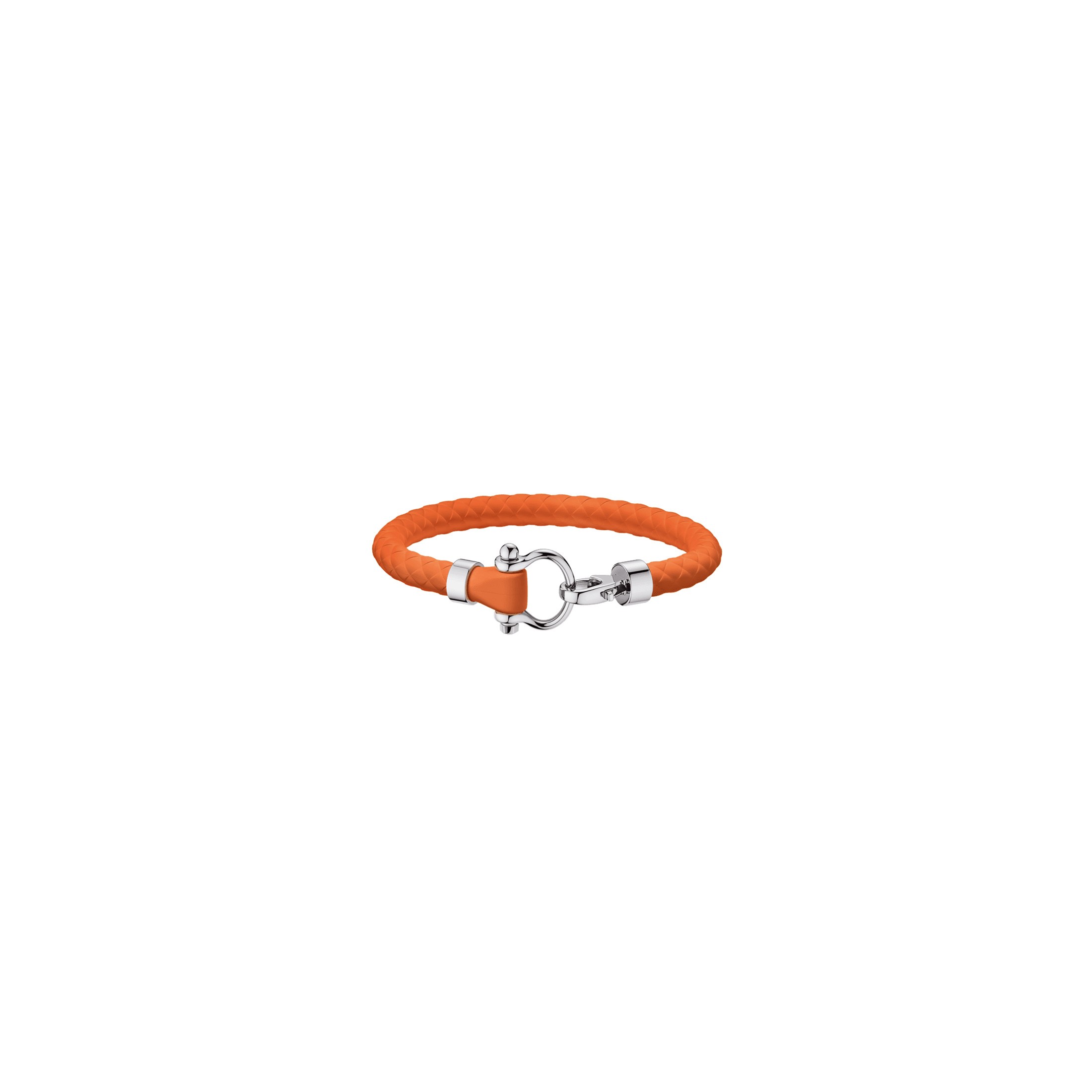 Bracelet Omega Sailing en acier inoxydable et caoutchouc orange