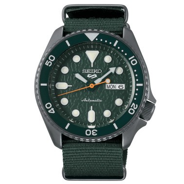 Montre Seiko 5 Sense automatique cadran vert bracelet NATO 42 5 mm