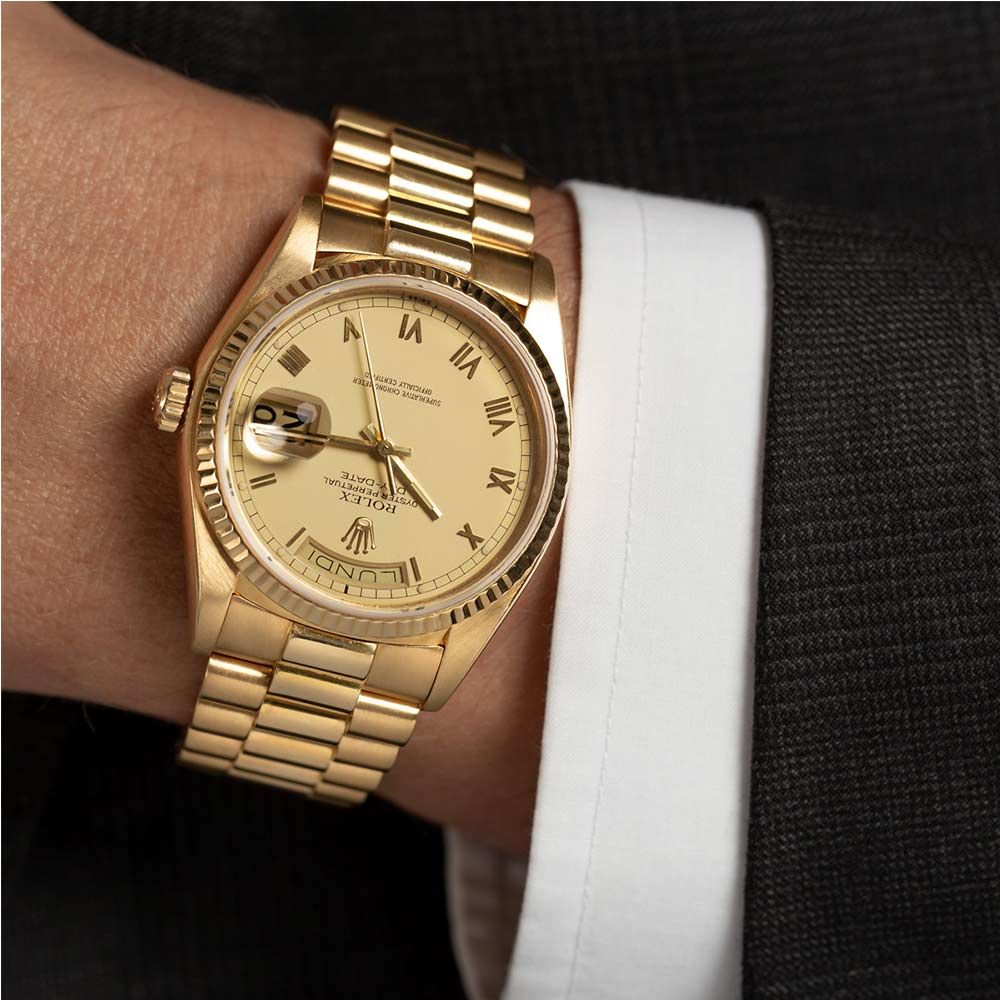 Rolex or best sale jaune homme