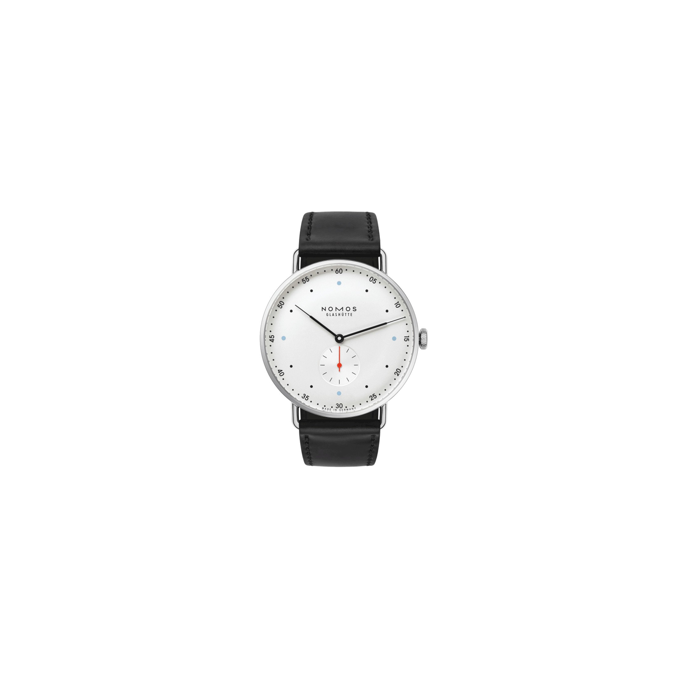 Nomos Metro 38 mechanical watch with leather strap 1109 Lepage