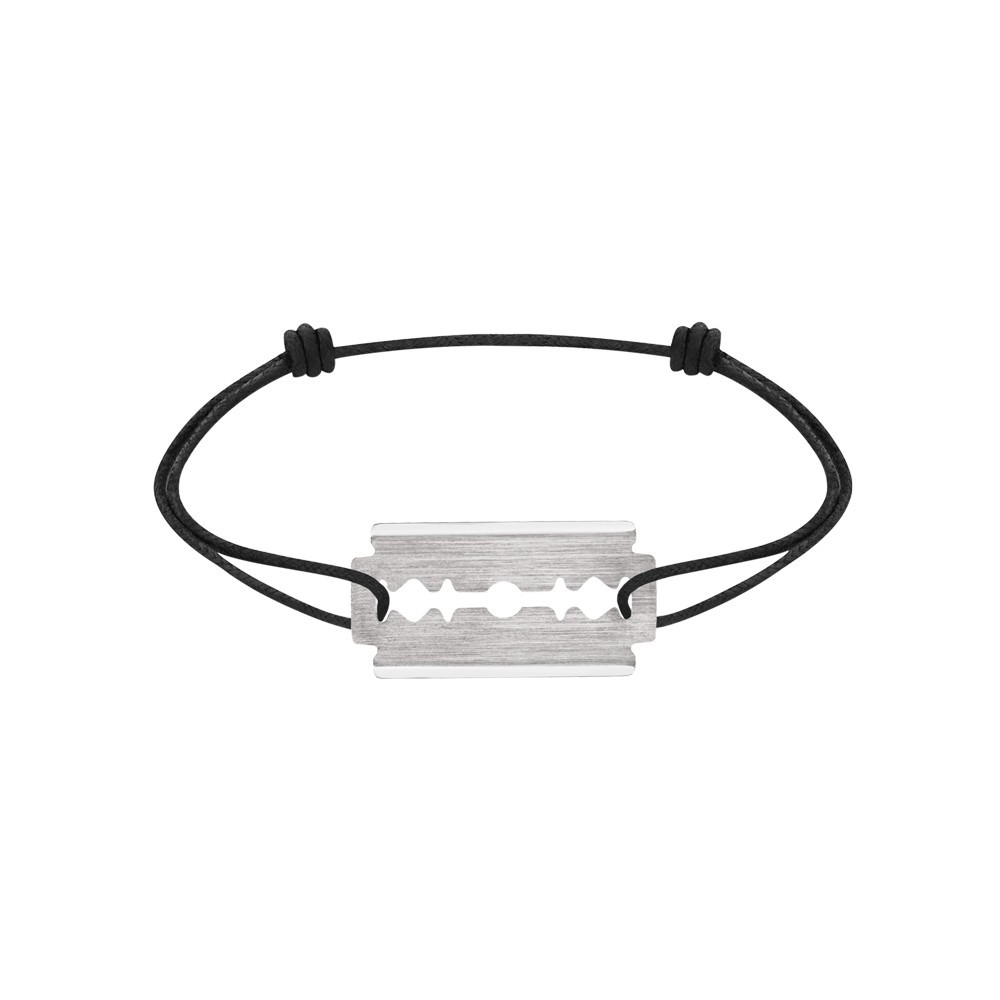 Bracelet dinh van Lame de rasoir or blanc 350103 Lepage