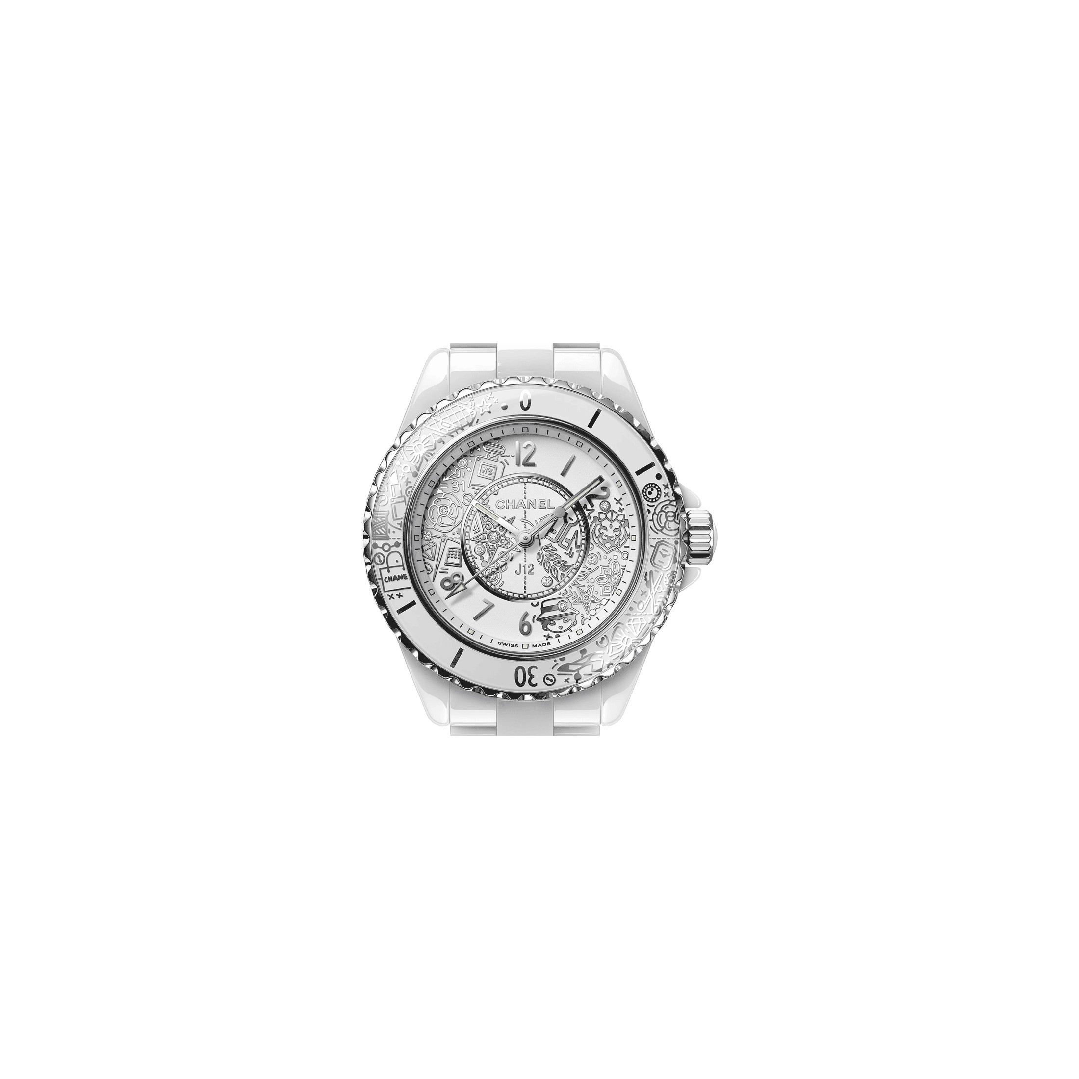 Montre Chanel J12.20 quartz c ramique blanche et acier Edition Limit e 33 mm 2020 ex