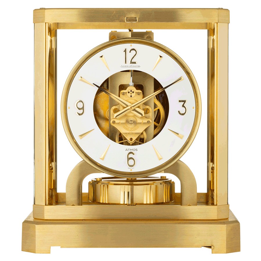 Jaeger LeCoultre Atmos clock brass gold plated 1960s Lepage