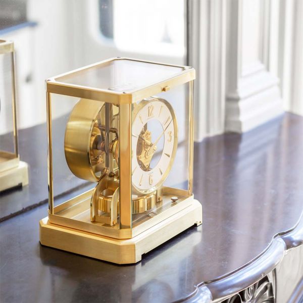 Jaeger LeCoultre Atmos clock brass gold plated 1960s Lepage