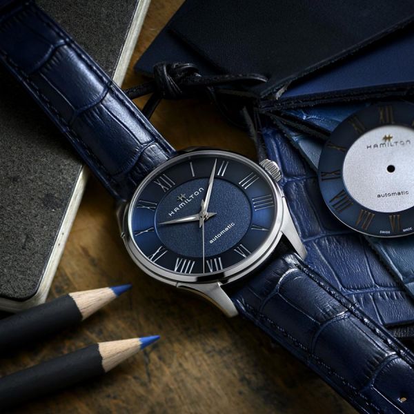 Hamilton blue 2025 dial watch