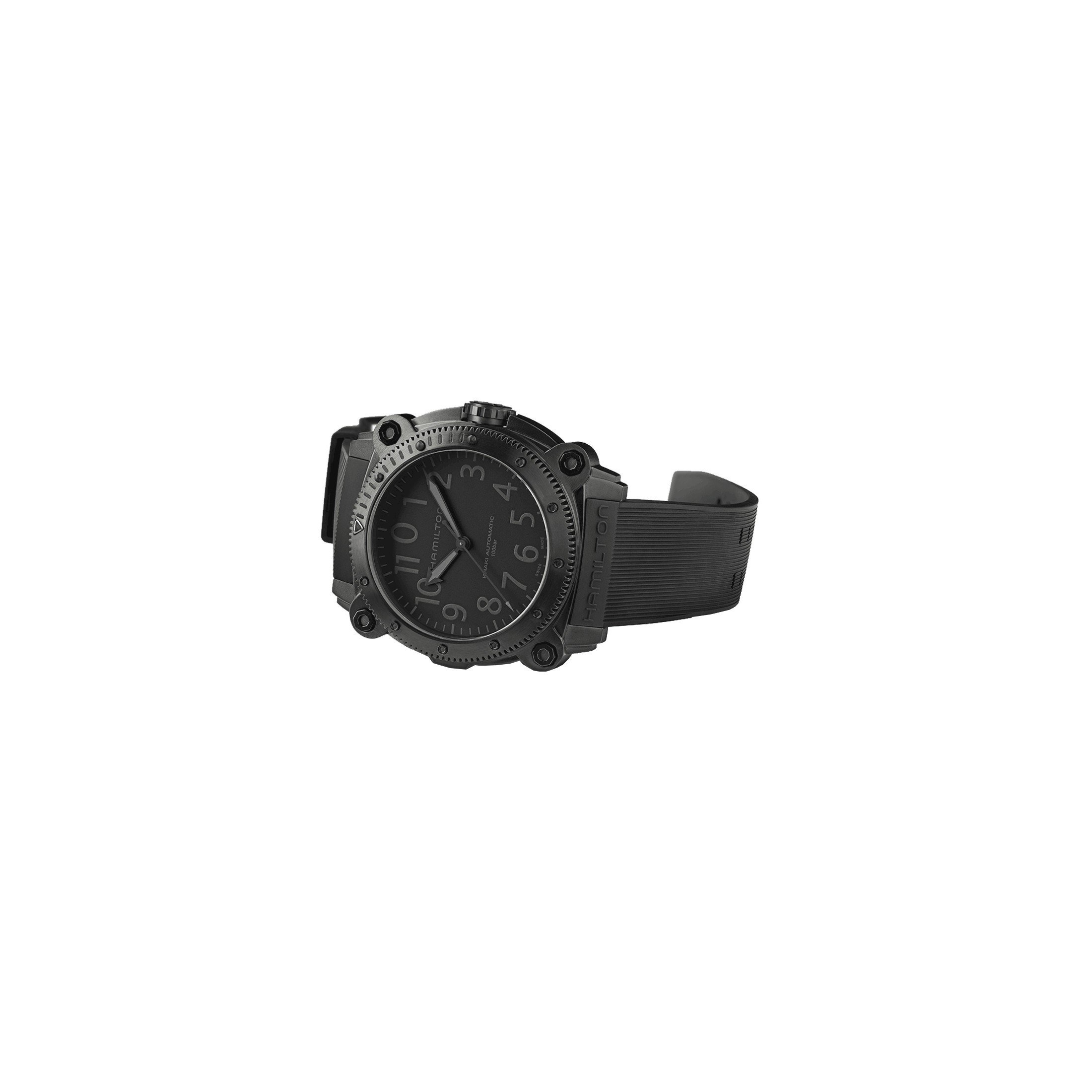 Watch Hamilton Khaki Navy Belowzero auto rubber strap 46mm hamilton