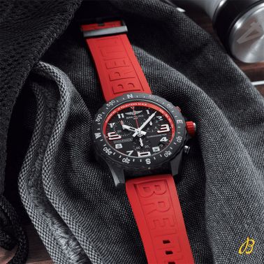 breitling red rubber strap