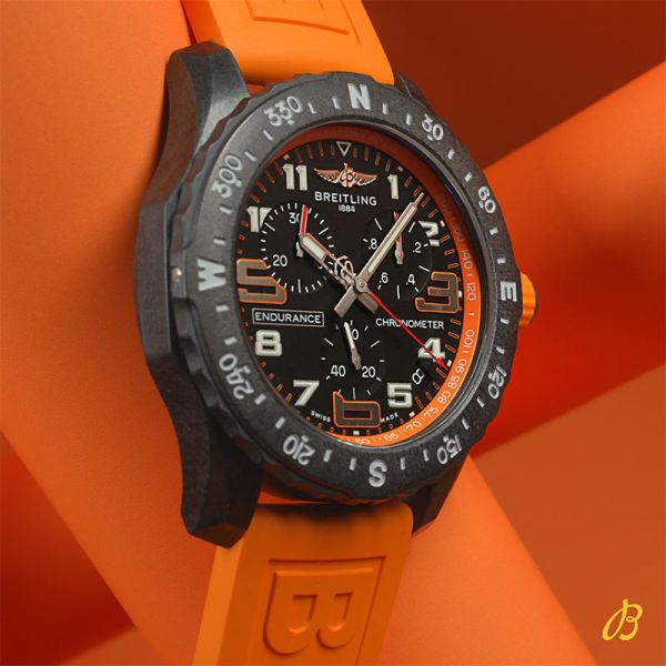 Orange breitling online strap