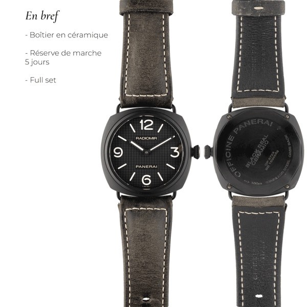 Watch Panerai Radiomir Ceramica manual winding 45 mm Full Set 2018