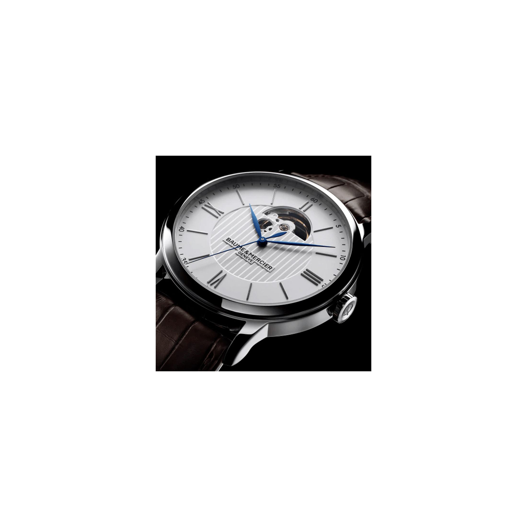 Baume et Mercier Classima automatique c ur ouvert cuir 10274 Lepage