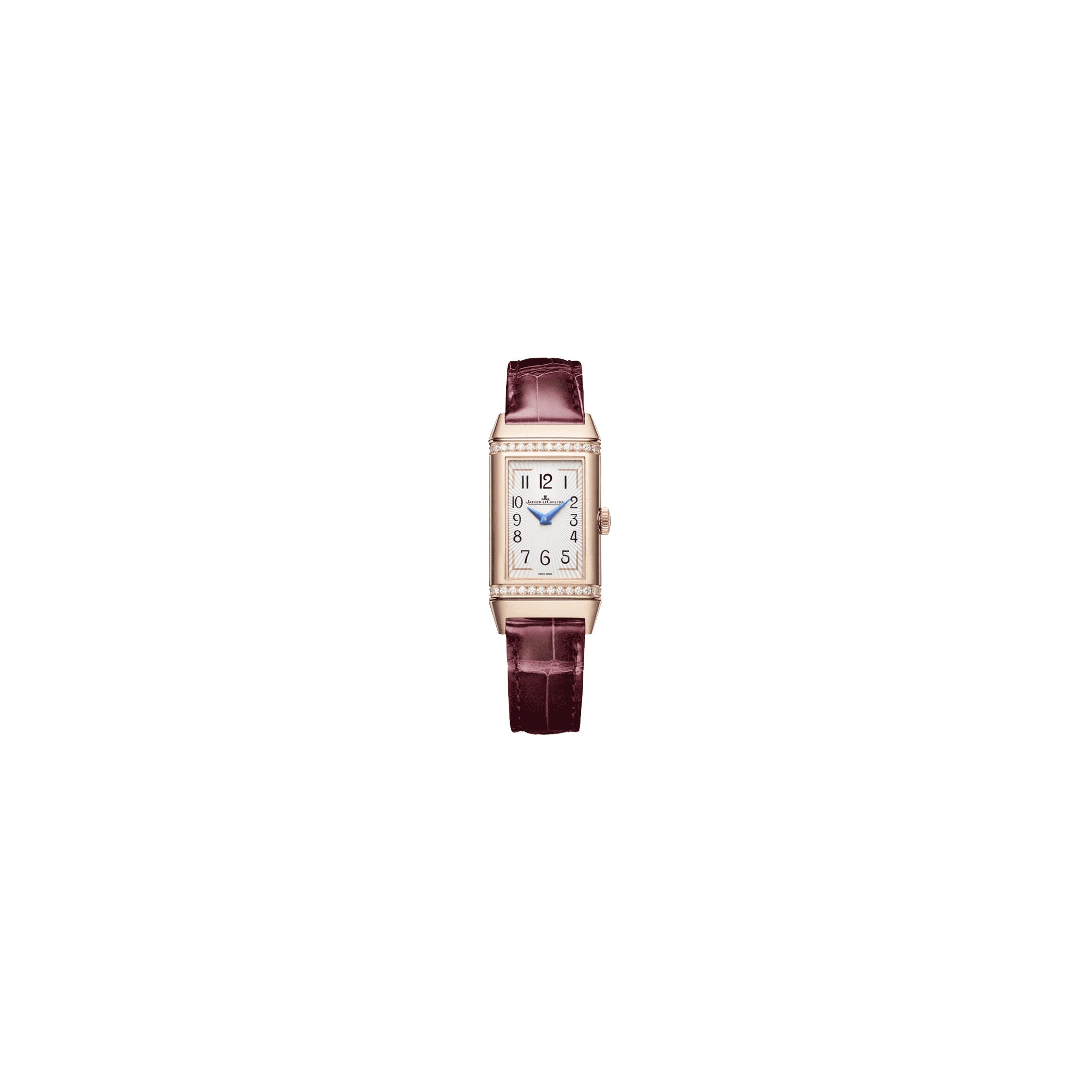 Jaeger LeCoultre Reverso One Duetto mecanic watch burgundy strap