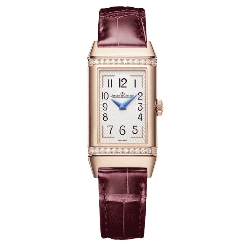 Jaeger LeCoultre Reverso One Duetto mecanic watch burgundy strap