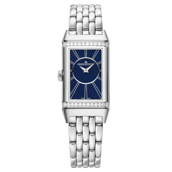 Jaeger LeCoultre Reverso One Duetto watch silver dial steel bracelet