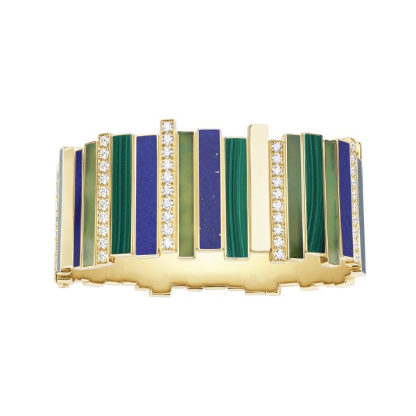 Bracelet Dior Gem en or jaune Lapis Lazuli Malachite Chrysoprase et diamants