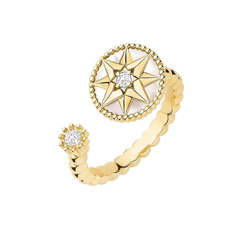 Open ring yellow gold Dior Rose des Vents JRDV95150 - Lepage