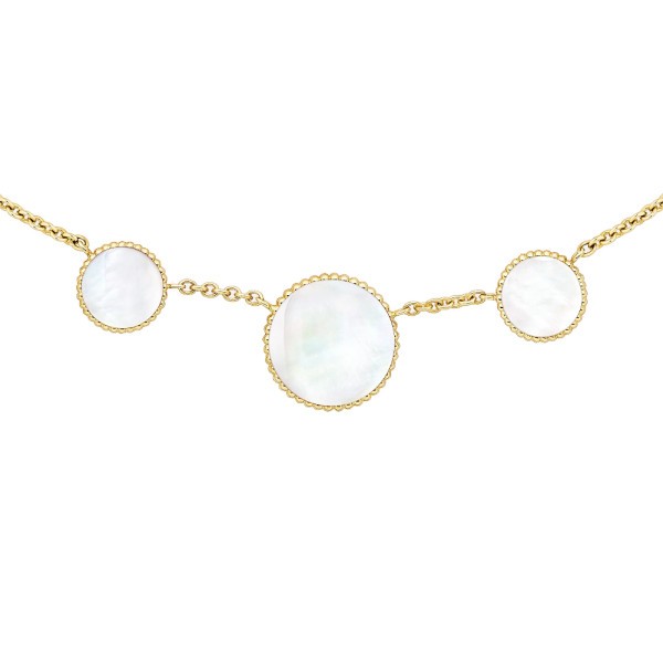 Rose Des Vents Necklace Yellow Gold, Diamonds and Mother-of-Pearl