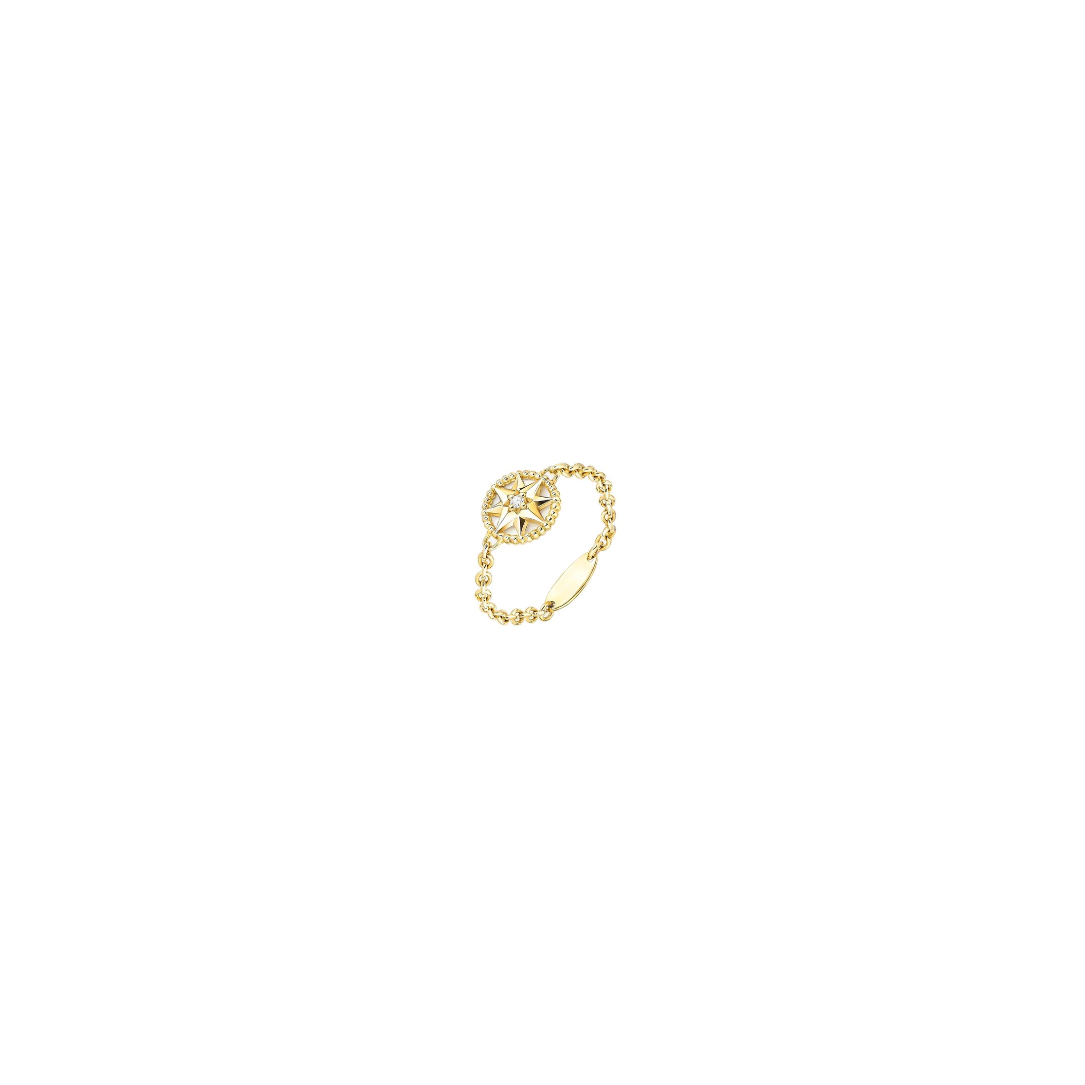 Open ring yellow gold Dior Rose des Vents JRDV95150 - Lepage