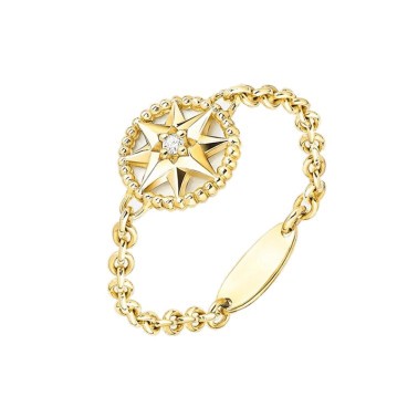 Dior Rose Des Vents Diamond 18K Yellow Gold XS Bracelet Dior