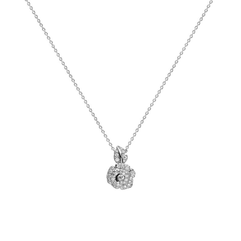 Necklace White Gold And Diamonds Rose Dior Bagatelle Jbag94006 - Lepage