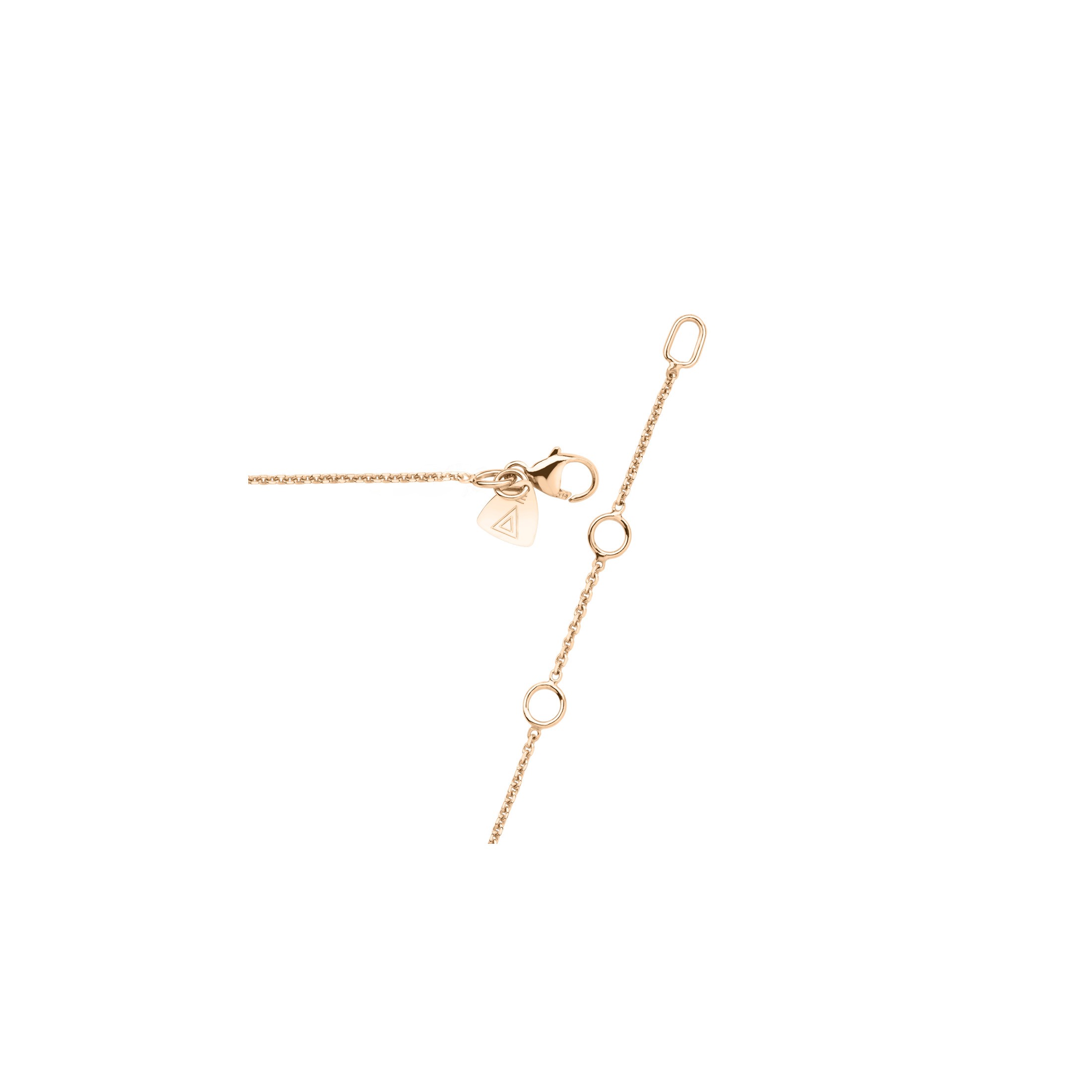 Collier de fleurs de violon en or rose 18 carats avec incrustation de  pétales de nacre En vente sur 1stDibs