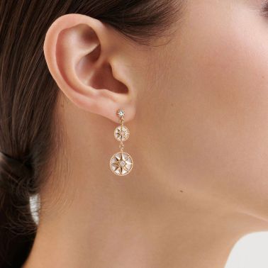 Boucles d'oreilles Color Blossom, or rose, or blanc, opale rose et diamants  - Catégories de luxe, Joaillerie Q96951