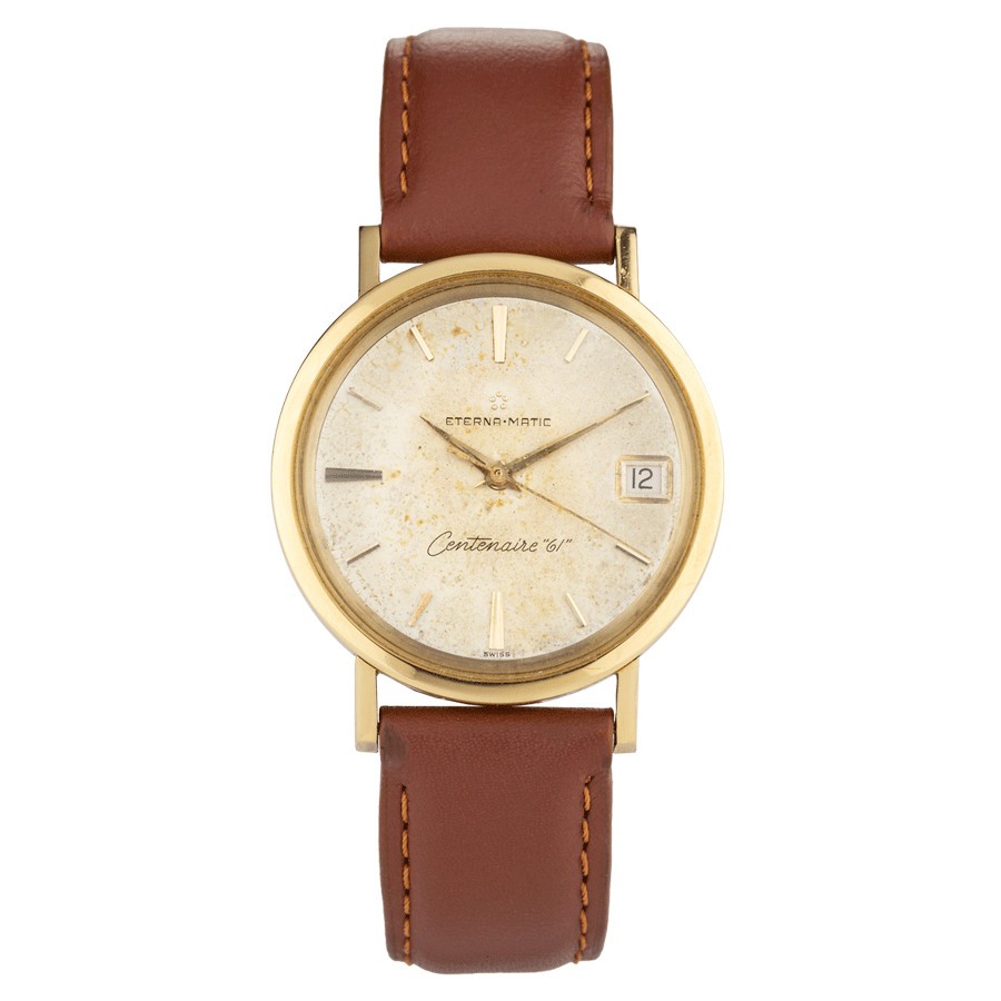 Eterna Matic Centenaire 61 watch 18K yellow gold Full Set Lepage