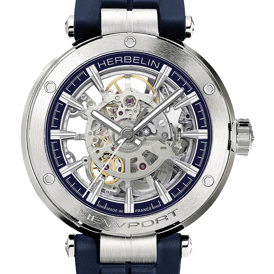 Michel Herbelin Newport Watch automatic 42 mm 1868 SQ15CB Lepage