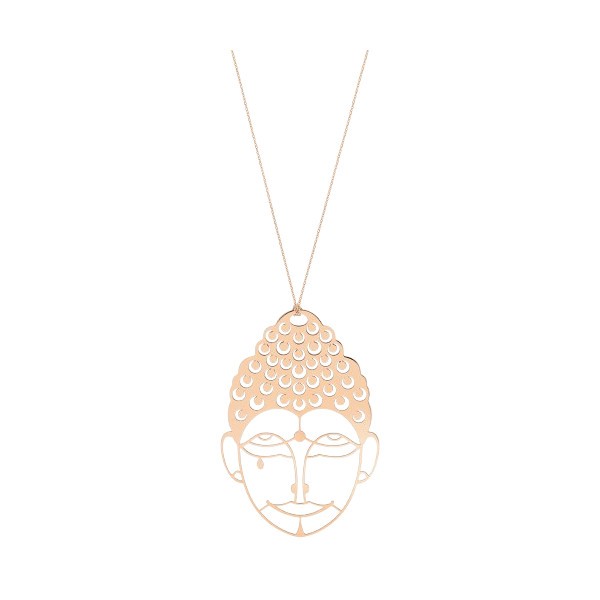 Collier Ginette NY Jumbo Buddha en or rose