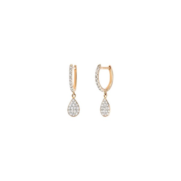 Boucles d'oreilles Ginette NY Bliss Diamond en or rose et diamants - BOBLID2