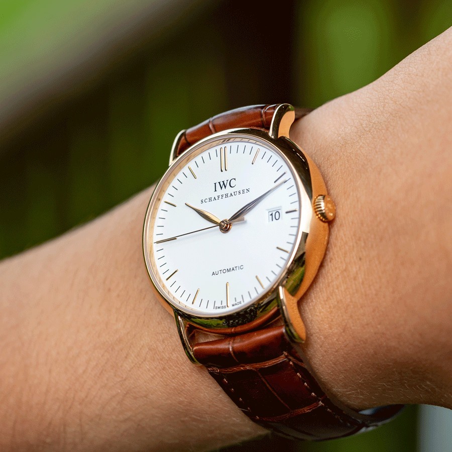 Second hand watch IWC Portofino automatic rose gold 39 mm Lepage