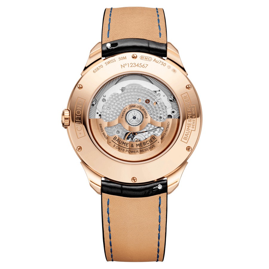 Baume mercier discount clifton rose gold