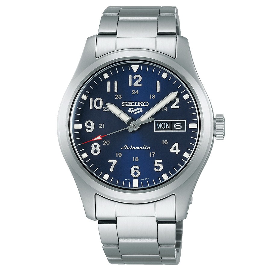 montre seiko 5 sports srpd51k1 automatique cadran bleu day date