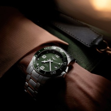 Longines HydroConquest watch green dial 43 mm L37824066 Lepage