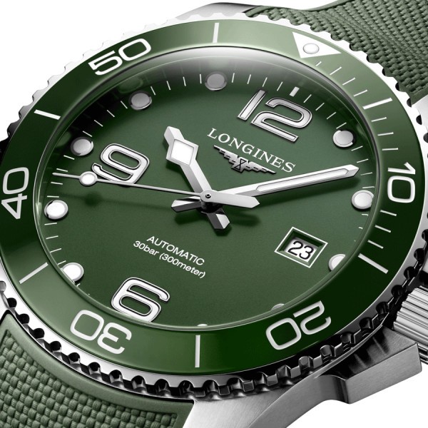 Longines HydroConquest watch green dial 43 mm L37824069 Lepage