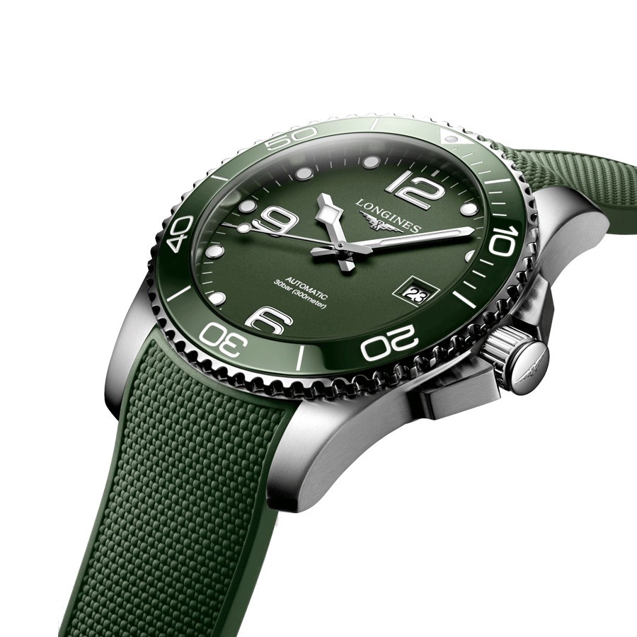 Montre Longines HydroConquest vert 41 mm L3.781.4.06.9 Lepage