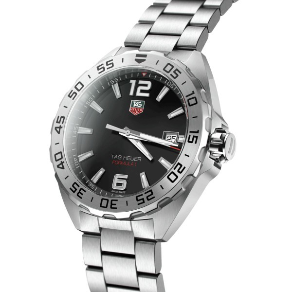 TAG Heuer Formula 1 Quartz Watch - Black Opalin Dial and Black Perforated  Rubber Strap 41mm Watch