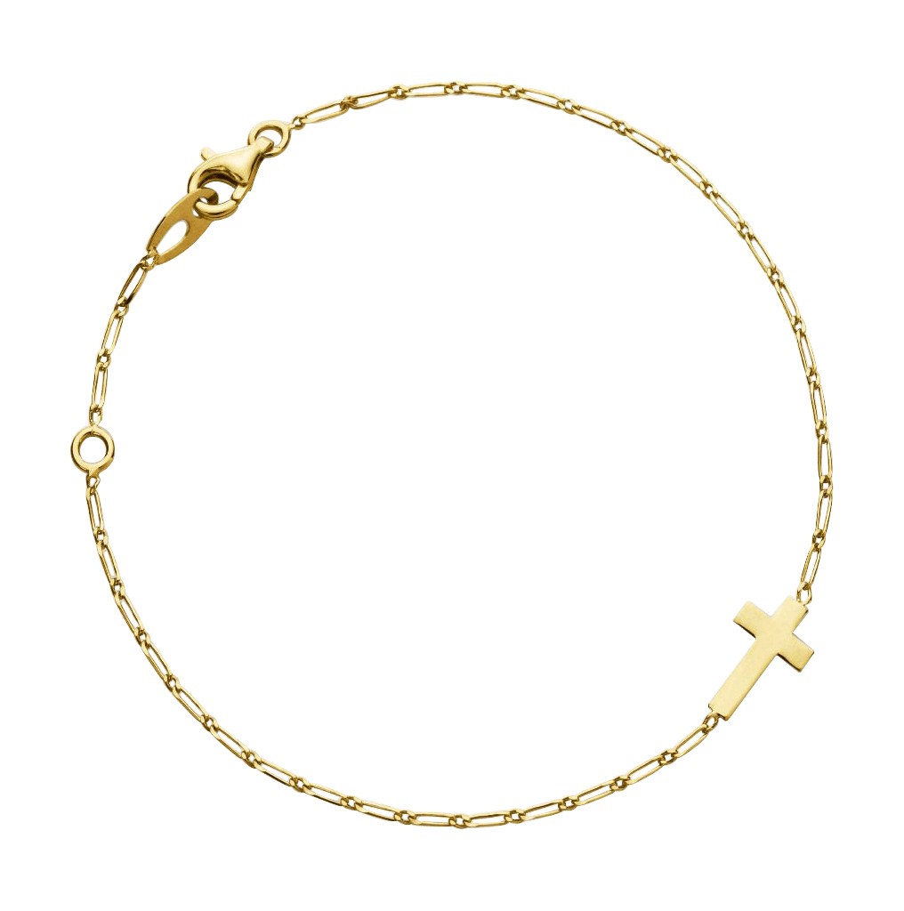 Bracelet médaille Arbre aux cœurs en Or jaune 18cm - Augis - Site Officiel