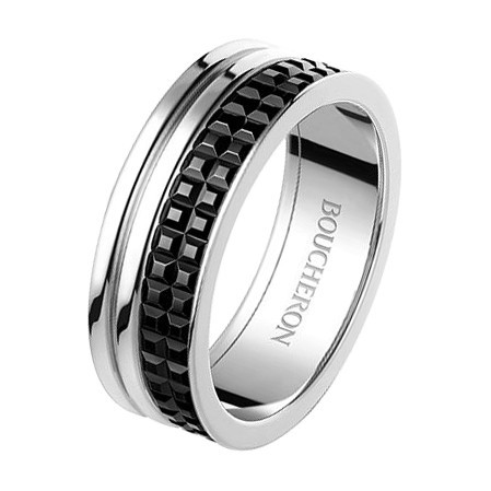 Boucheron Quatre wedding ring in white gold and PVD Lepage