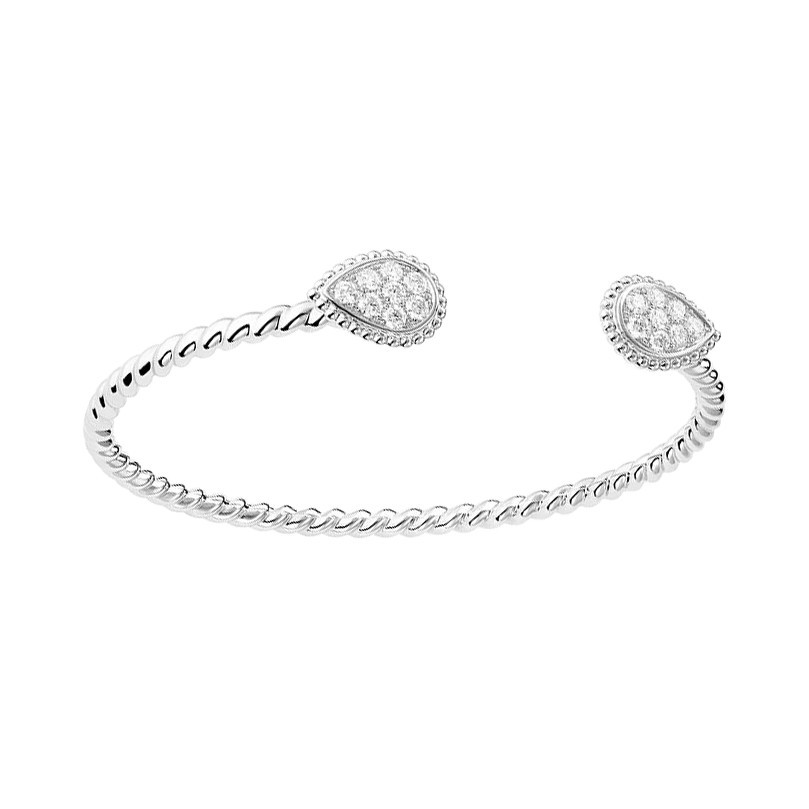 Bracelet Jonc BOUCHERON Facet in white gold